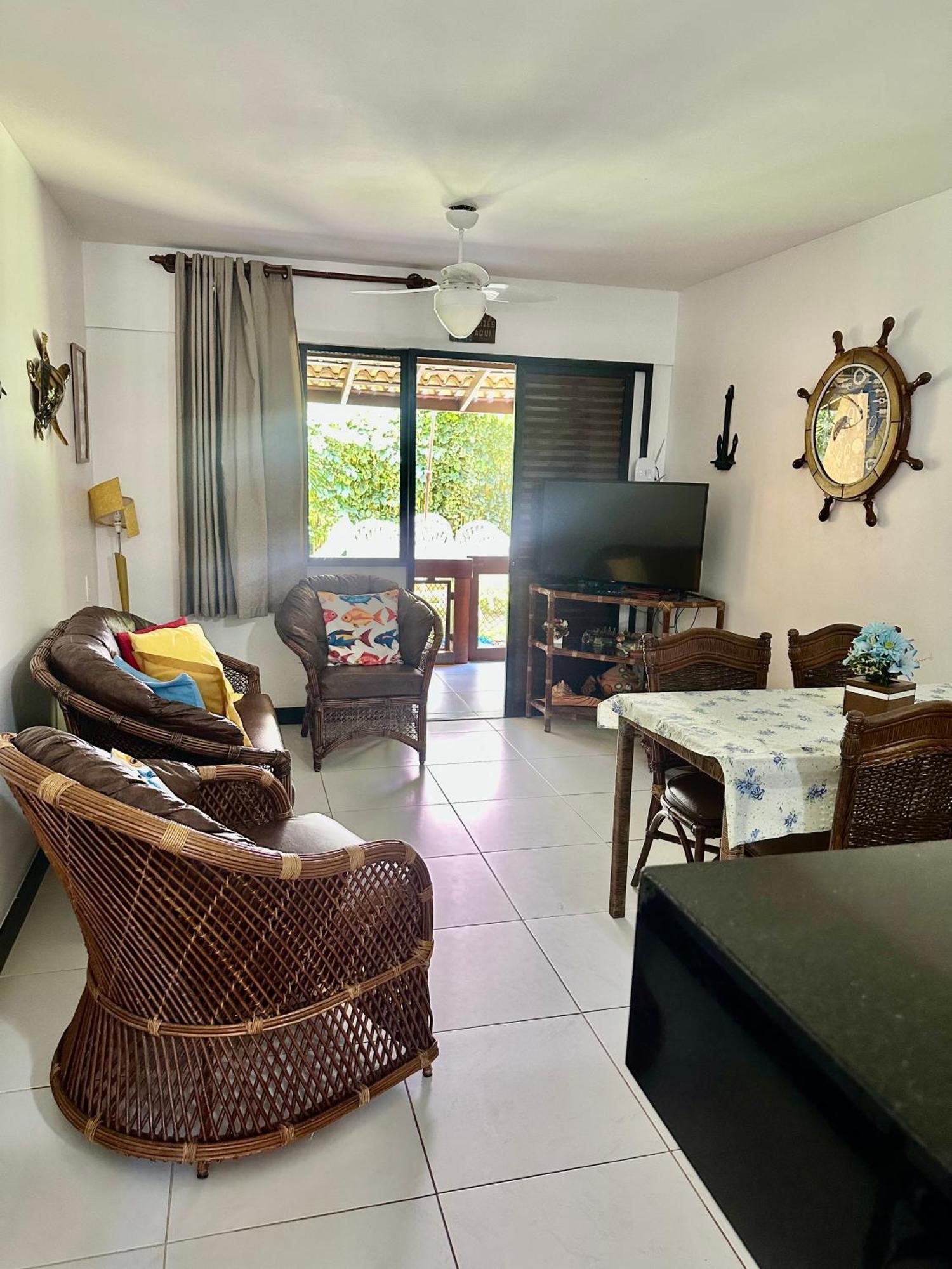 Flat Guarajuba 4 Quartos Terreo A Beira Mar - Pe Na Areia - Governanca Com Arrumadeira E Wi Fi Inclusos Camassari Exterior foto